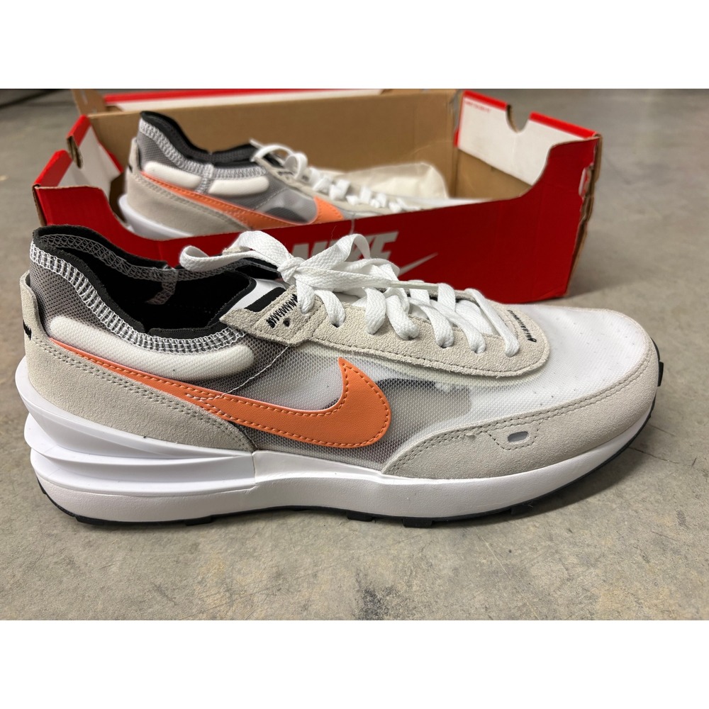 Nike Mens Waffle One Running Shoes White Orange Trail Lightweight Bone 10